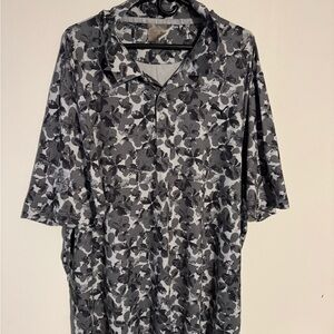 Puma Black and Gray Floral Men's Shirt